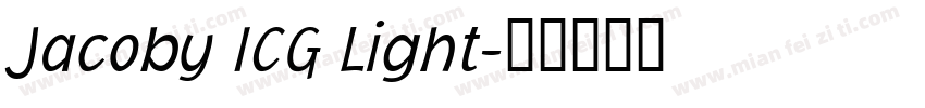 Jacoby ICG Light字体转换